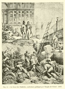 Der Graben der Tuilerien, politische Karikatur von Turpin de Crissé, 1833 von French School