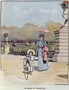 Der Jardin du Luxembourg - in „Der kleine Franzose illustriert“ vom 21/07/1900 von French School