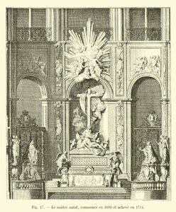 Der Hauptaltar, begonnen 1699 und fertiggestellt 1714