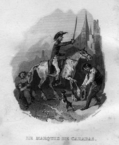 Le marquis de Carabas Chanson de Beranger in „Oeuvres complètes“ (1834) von Pierre Jean de Beranger (1780-1857), französischer Dichter und Liedermacher von French School