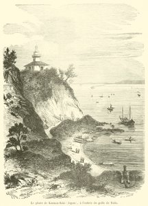Der Leuchtturm von Kannon-Saki (Japan) am Eingang des Golfs von Yedo von French School