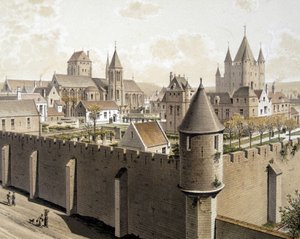 Der Tempel von Paris und die Rue Royale, 17. Jahrhundert - in „Paris durch die Jahrhunderte: der Tempel und die Rue Royale“, Ende 19. Jahrhundert von French School
