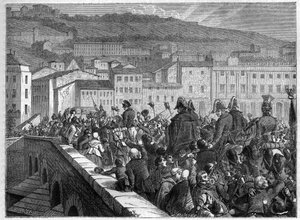 Die Hundert Tage: der triumphale Einzug Napoleons in Lyon am 10. März 1815 - in „Histoire de l