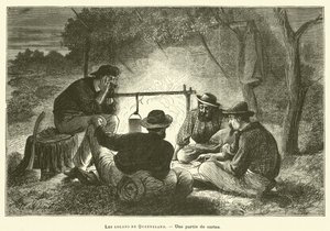 Die Kolonisten von Queensland (Gravur) von French School