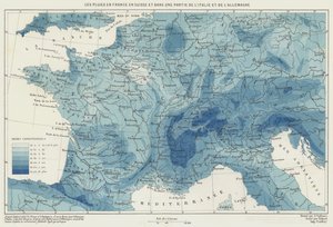 Die Regenfälle in Frankreich, der Schweiz und Teilen Italiens und Deutschlands von French School
