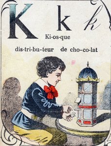 Buchstabe K: Schokoladenspender-Kiosk von French School