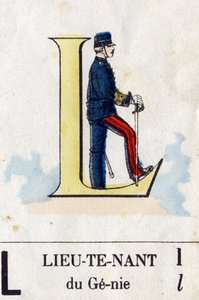 Buchstabe L wie Leutnant. Militäralphabet