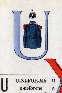 Buchstabe U wie Uniform. Militäralphabet