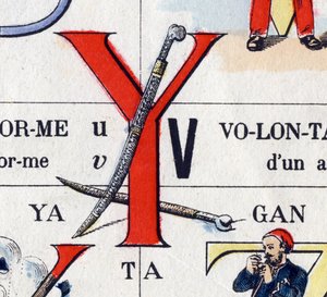 Buchstabe Y wie Yatagan. Militäralphabet