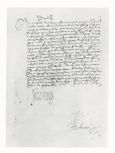 Brief von Franz I. von Frankreich an das Parlament von Bordeaux von French School