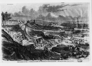 Einebnung des Chaillot-Hügels für den Bau des Platzes Roi de Rome, 1812-13 von French School