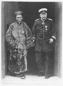 Li-Hung-Tchang auf Europareise 1896 mit Otto von Bismarck von French School