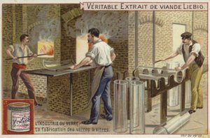 Liebig-Karte mit der Glasindustrie von French School
