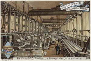 Liebig-Karte mit der Eisenindustrie von French School