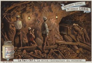 Liebig-Karte mit der Eisenindustrie von French School