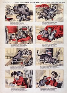 Kleine Katzen - Epinal-Bild von French School