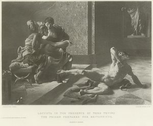 Locusta in Anwesenheit von Nero, das Gift für Britannicus testend von French School