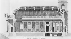 Längsschnitt der Kirche Saint-Philippe-du-Roule, Paris von French School