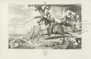 Lothar von Frankreich führt seine Armee in einen Angriff auf den Palast des Heiligen Römischen Kaisers in Aachen, 978 von French School