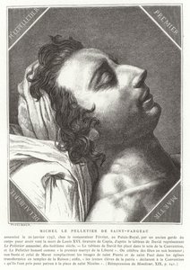 Louis-Michel le Peletier, Marquis de Saint-Fargeau, französischer Revolutionspolitiker, 1793 von French School