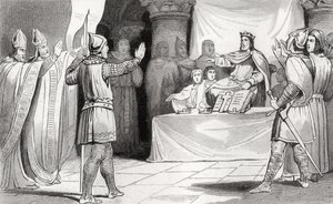 Ludwig I. (778-840) der Fromme am Hof, aus 