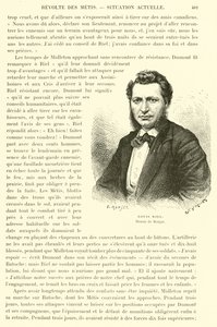 Louis Riel, kanadischer Politiker und Anführer der Métis im kanadischen Präriegebiet von French School