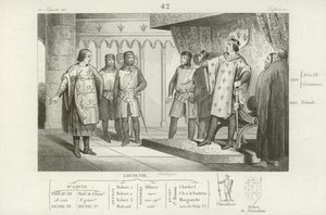 Ludwig VIII. von Frankreich empfängt einen Gesandten seines Feindes Heinrich III. von England