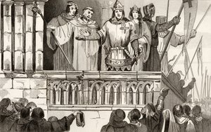 Ludwig VII. (1120-80) der Jüngere wirbt 1144 Unterstützung für den Zweiten Kreuzzug, aus 
