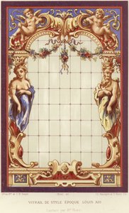Louis XIII Stil Buntglas von French School