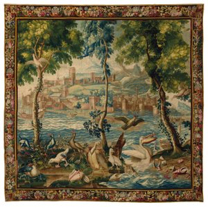 Louis XIV Beauvais „ports de mer“ Wandteppich, ca. 1700 von French School