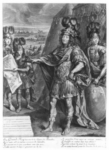 Ludwig XIV. gibt Befehle zur Befestigung der Grenzen von French School