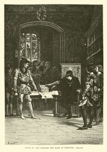 Ludwig XI und Karl der Kühne in Peronne von French School