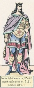 Ludwig der Fromme, 22. König von Frankreich, bestieg den Thron 814, gestorben 840 von French School