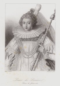 Louise von Lothringen, Königin von Heinrich III. von Frankreich (Gravur) von French School