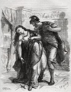 Der Tod von Lucrece: Lucrece (Lucrezia, Lucretia, römische Dame des 6. Jahrhunderts v. Chr.) war das Opfer von Gewalt durch ihren Cousin Sextus Tarquin, den Sohn von Tarquin dem Stolzen. Sie beging Selbstmord vor ihrem Ehemann, Lucius Tarquinius Collatinus