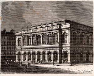 Lyon: Das Große Theater - Gravur in „La France illustrée: géographie, histoire, administration statistique“ von V.A. Malt-Brown. 1884