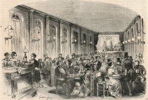 Lyrischer Druck des Passage Jauffroy in Paris im 19. Jahrhundert - Gravur in „Tableau-de-Paris“ von Edmond Texier 1852