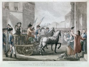 Marie-Antoinette wird zur Guillotine geführt, 16. Oktober