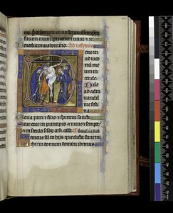 MS 300 f.220r, Folio aus dem Psalter und den Stunden der Isabella von Frankreich, Paris, ca. 1265-70 von French School