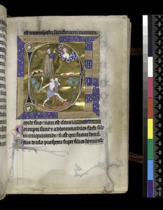 MS 300 f.57r, David betet zu Gott von French School