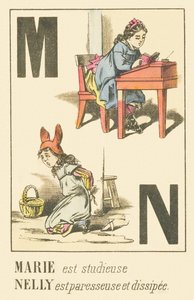 M N: Marie ist fleißig, Nelly ist faul und zerstreut