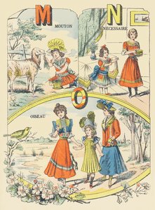 M N O: Schaf, Notwendig, Vogel von French School