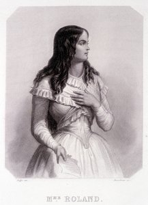 Madame Roland (oder Roland de la Platière, Jeanne Marie oder Monon Philipon), französische Politikerin (1754-1793) - Gravur
