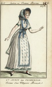 Madame de St. Aubin im Kostüm als Primerose von French School