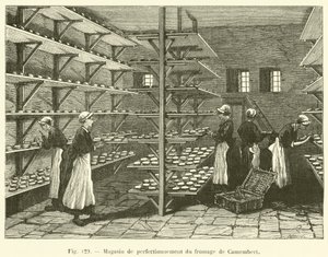 Laden zur Veredelung von Camembert-Käse von French School