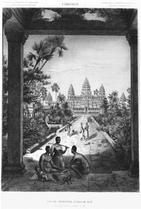 Hauptfassade von Angkor Wat, Illustration aus Atlas du voyage d