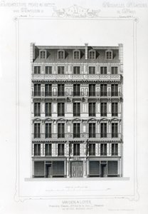 Maison A Loyer, No 3 Rue de la Paix, Paris; Architecture Privee au C19th von French School