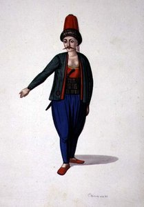 Mann mit Dolch, Osmanische Zeit, drittes Viertel des 18. Jahrhunderts von French School