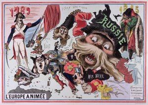 Karte von Animiertes Europa 1870