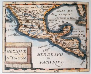 Karte von Mexiko oder Neuspanien, 1625